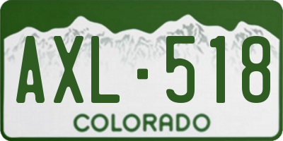 CO license plate AXL518