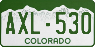 CO license plate AXL530