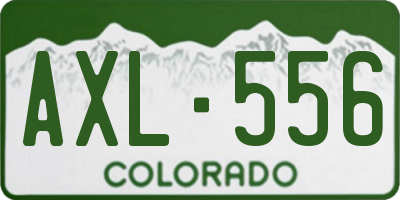 CO license plate AXL556