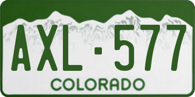 CO license plate AXL577