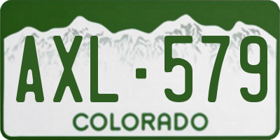 CO license plate AXL579