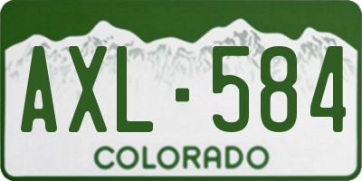 CO license plate AXL584