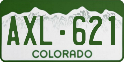 CO license plate AXL621
