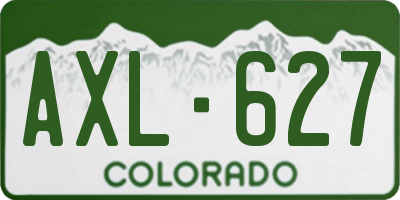 CO license plate AXL627