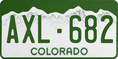 CO license plate AXL682