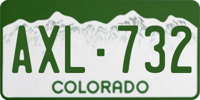 CO license plate AXL732