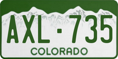CO license plate AXL735