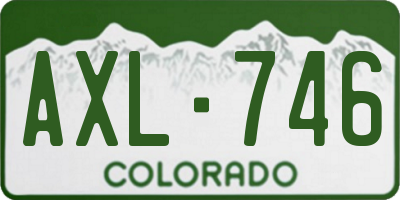 CO license plate AXL746
