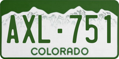 CO license plate AXL751