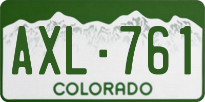 CO license plate AXL761