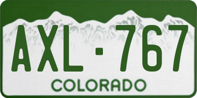 CO license plate AXL767