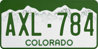 CO license plate AXL784