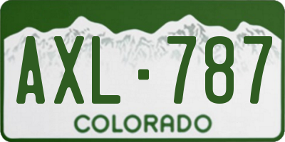 CO license plate AXL787