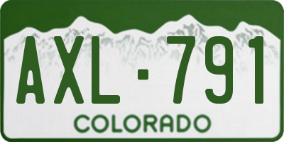 CO license plate AXL791