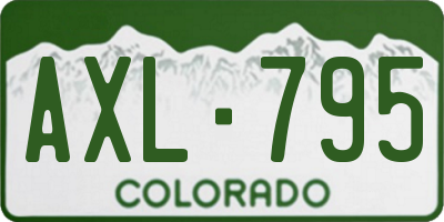 CO license plate AXL795