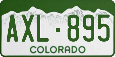 CO license plate AXL895