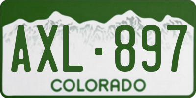 CO license plate AXL897