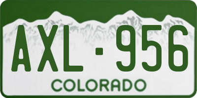 CO license plate AXL956