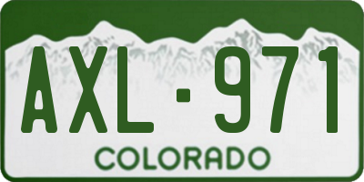 CO license plate AXL971