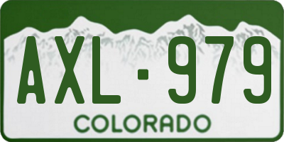 CO license plate AXL979