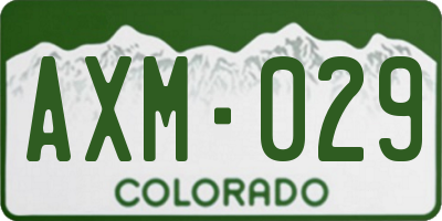 CO license plate AXM029