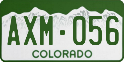 CO license plate AXM056