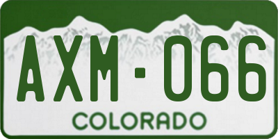 CO license plate AXM066