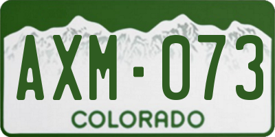 CO license plate AXM073