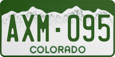 CO license plate AXM095
