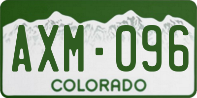 CO license plate AXM096