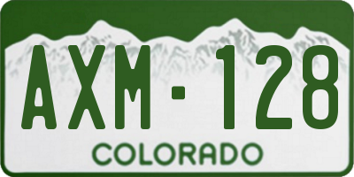 CO license plate AXM128