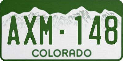 CO license plate AXM148