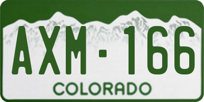 CO license plate AXM166