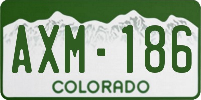 CO license plate AXM186