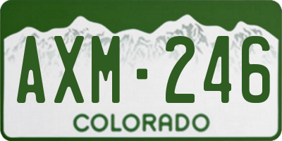 CO license plate AXM246