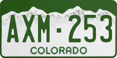 CO license plate AXM253