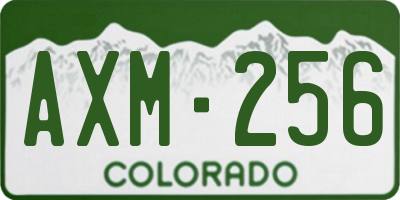 CO license plate AXM256
