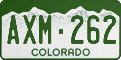 CO license plate AXM262