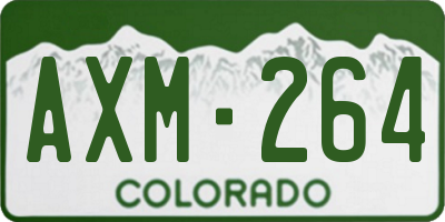 CO license plate AXM264