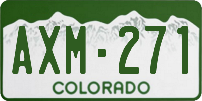 CO license plate AXM271