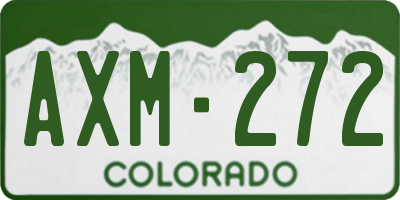 CO license plate AXM272