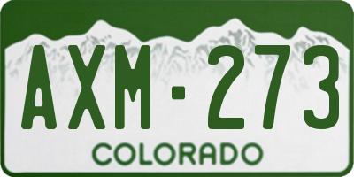 CO license plate AXM273