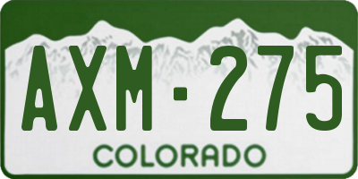 CO license plate AXM275