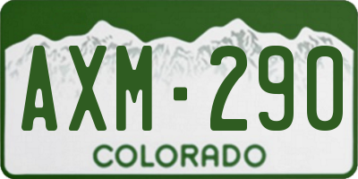 CO license plate AXM290