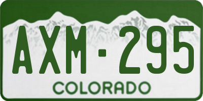 CO license plate AXM295