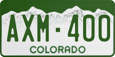 CO license plate AXM400