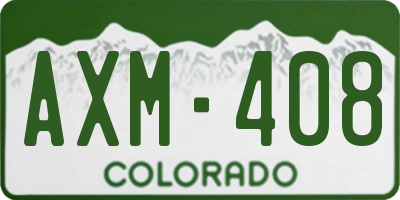 CO license plate AXM408