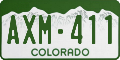 CO license plate AXM411