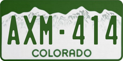 CO license plate AXM414