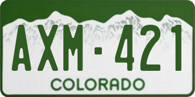 CO license plate AXM421